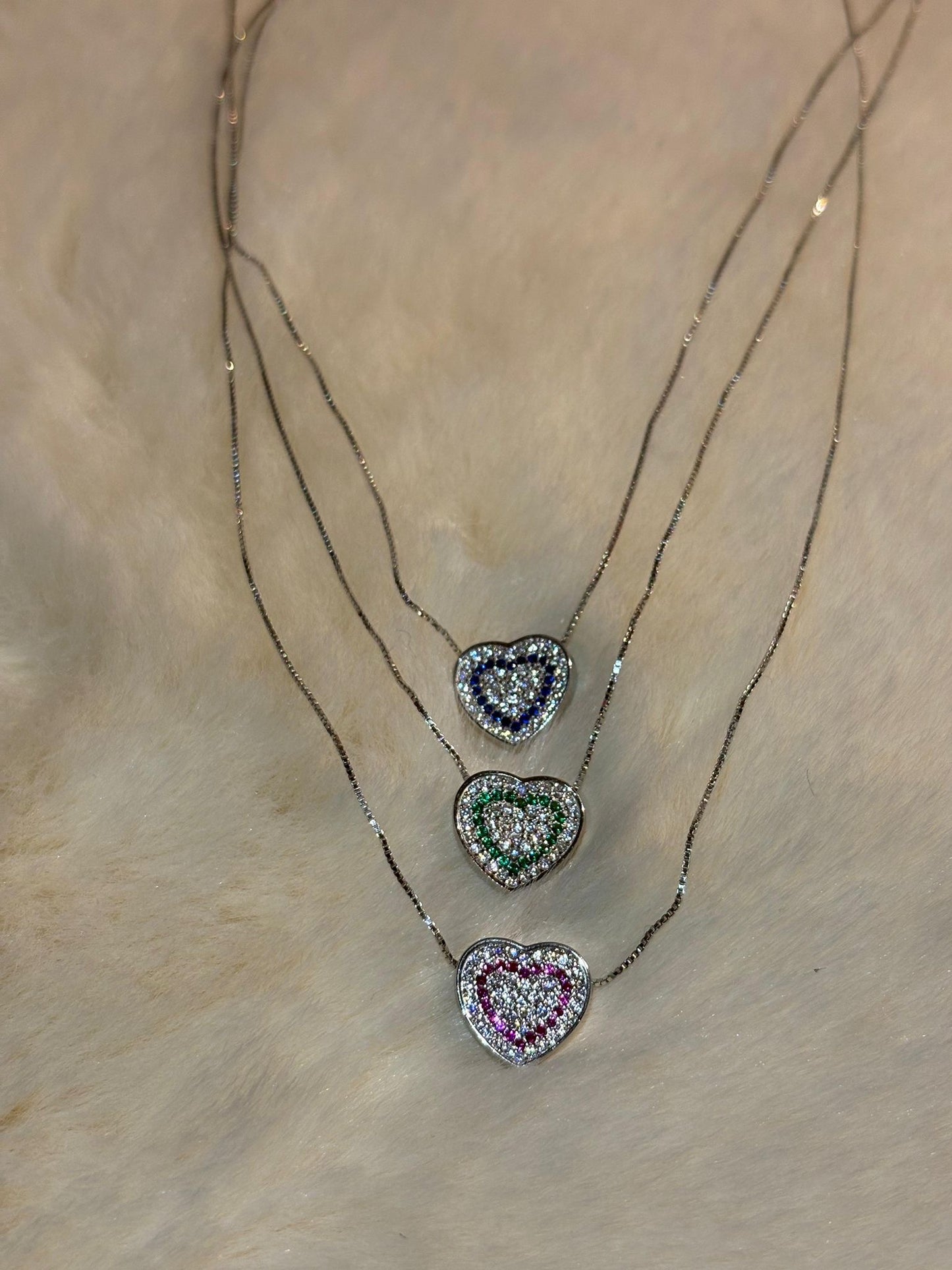 Collana con Cuore zirconato