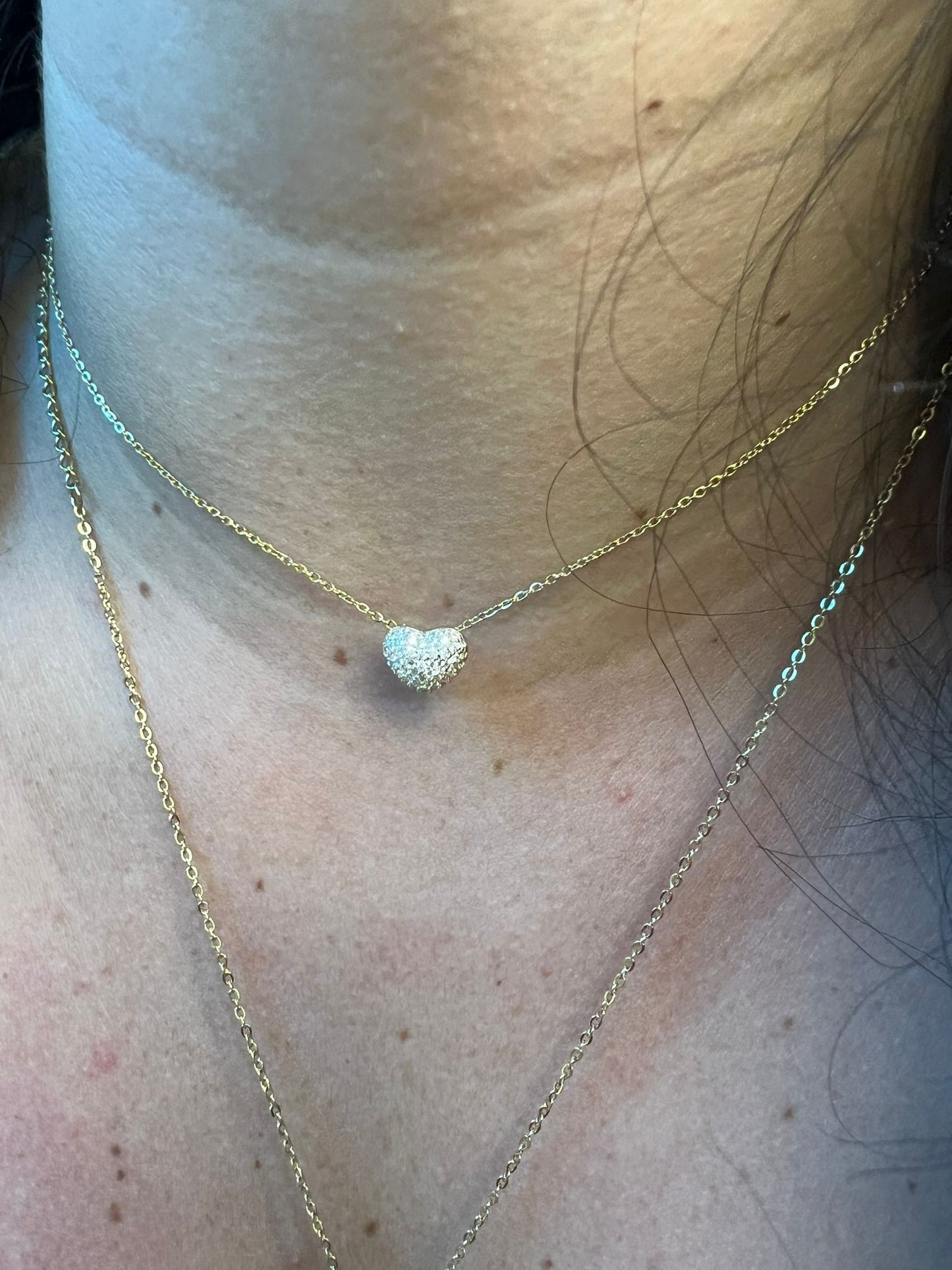 Collana mini cuore zirconato