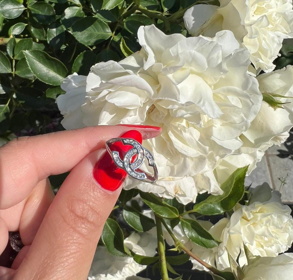 Anello Doppia C argento 925