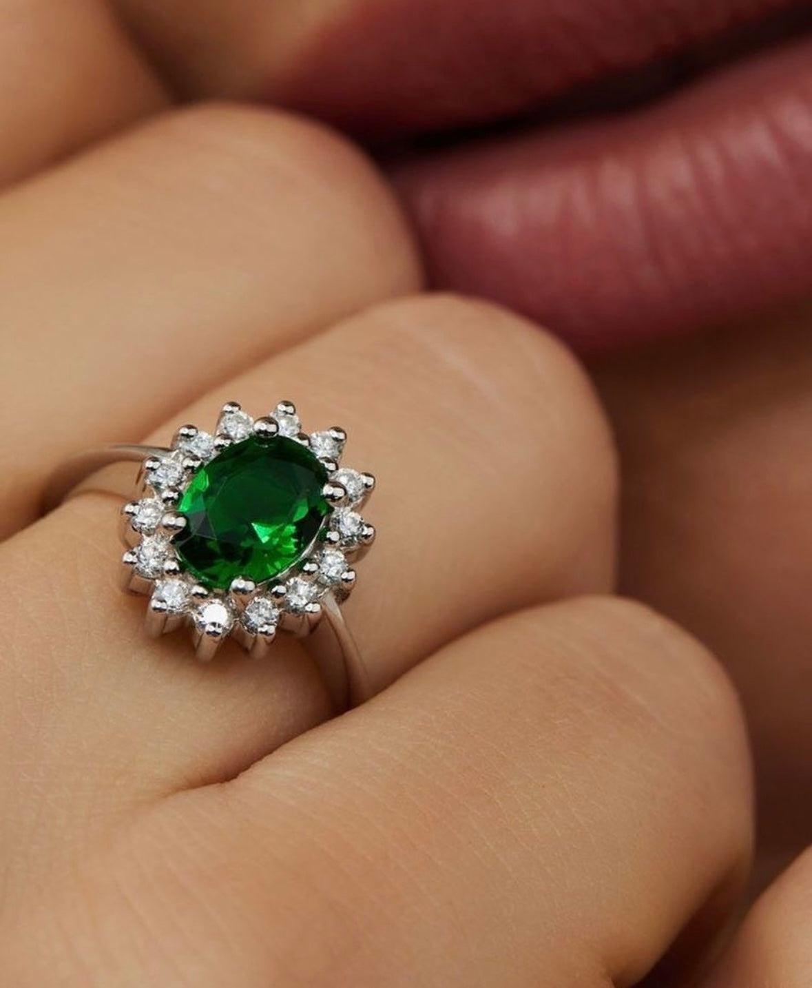 Anello Kate Smeraldo Zircone Verde