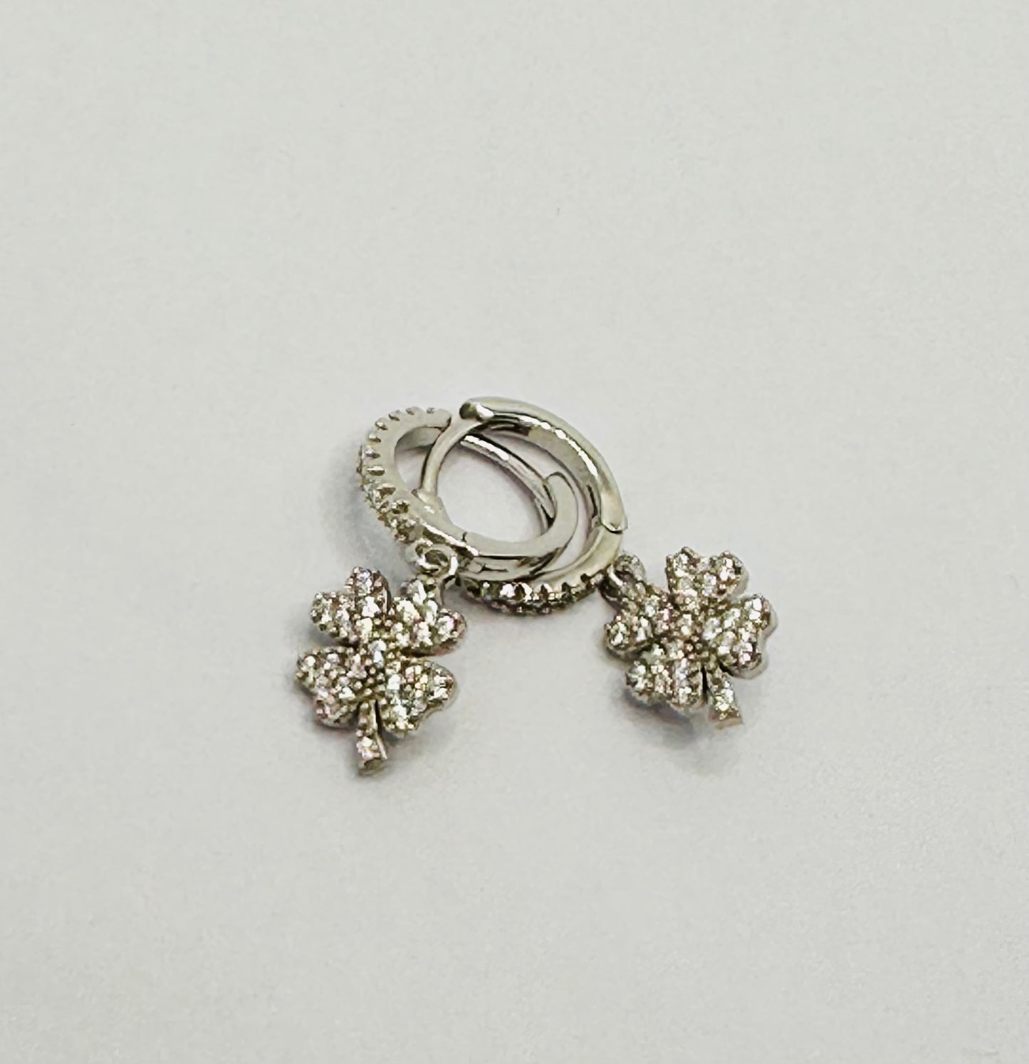 Orecchini Quadrifoglio pendente argento