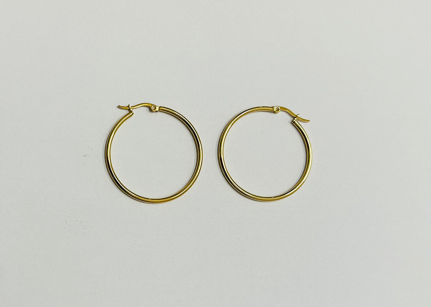 Orecchini Cerchio Acciaio Dorato