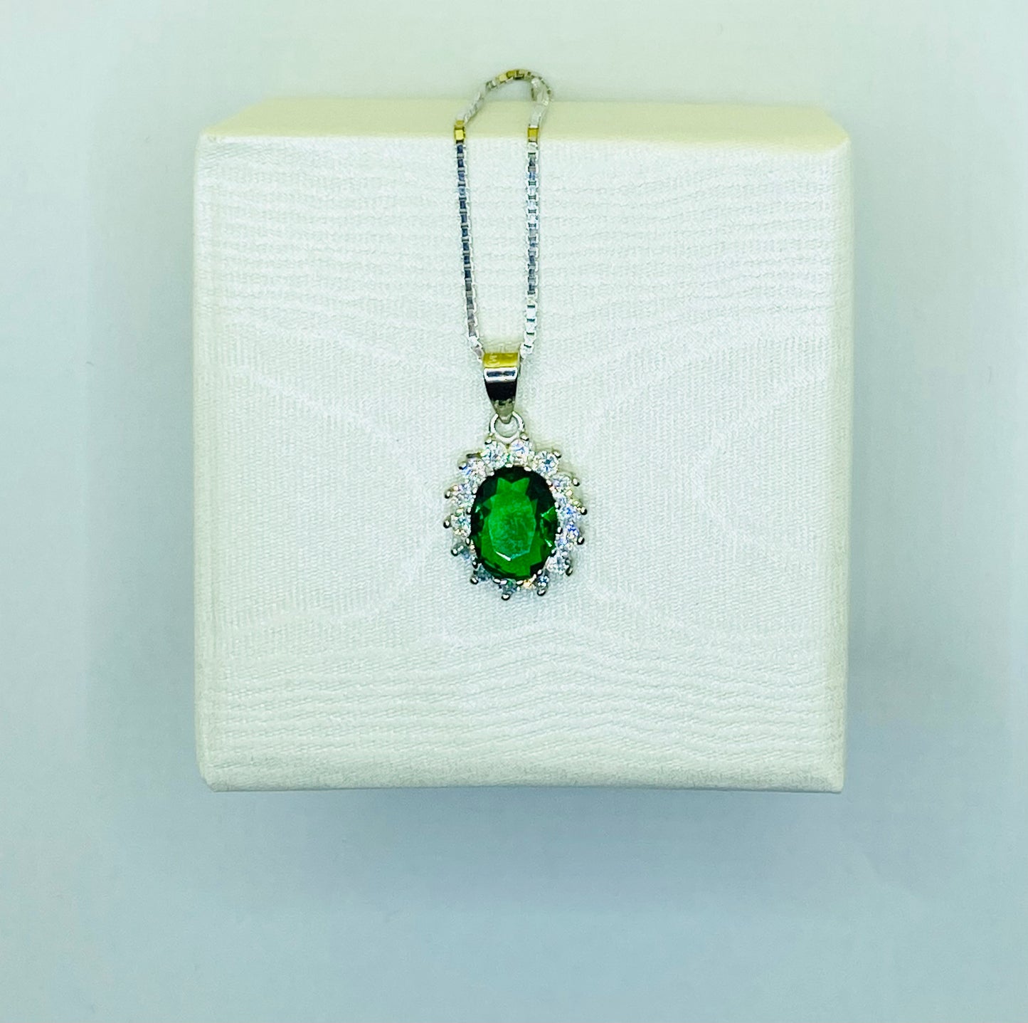 Collana Kate Argento 925 Pietra Verde