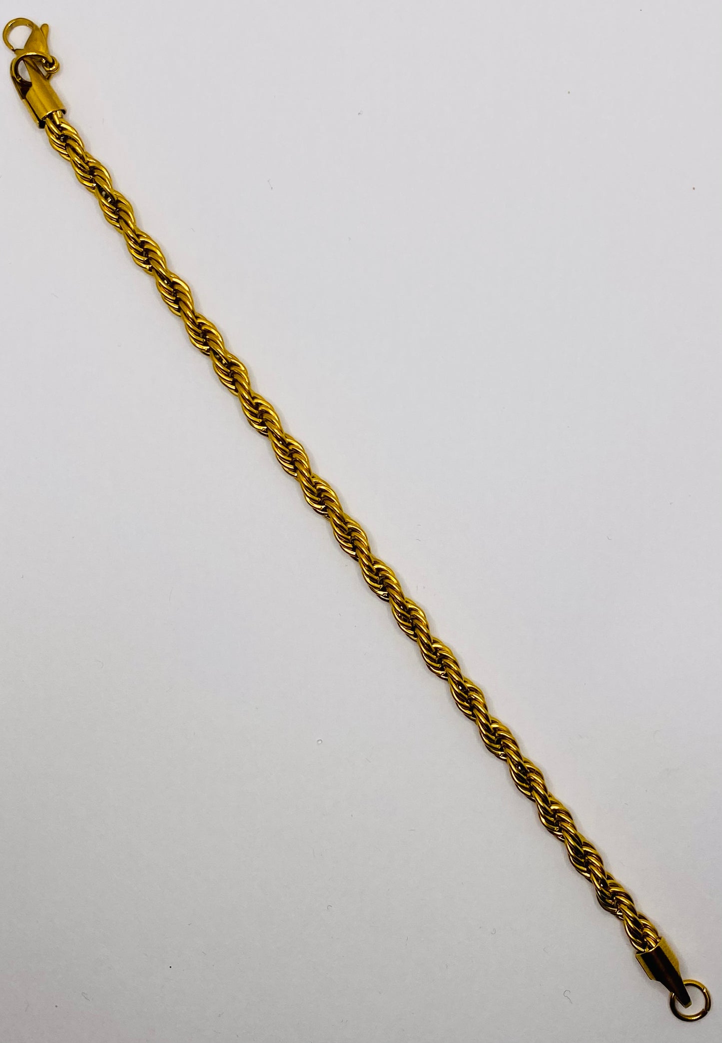 Bracciale Maglia a Fune Acciaio Dorato