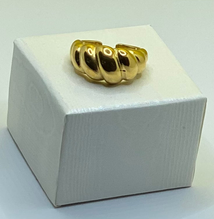 Anello Miranda Acciaio Dorato