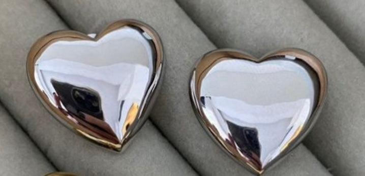 Orecchini Heart in acciaio