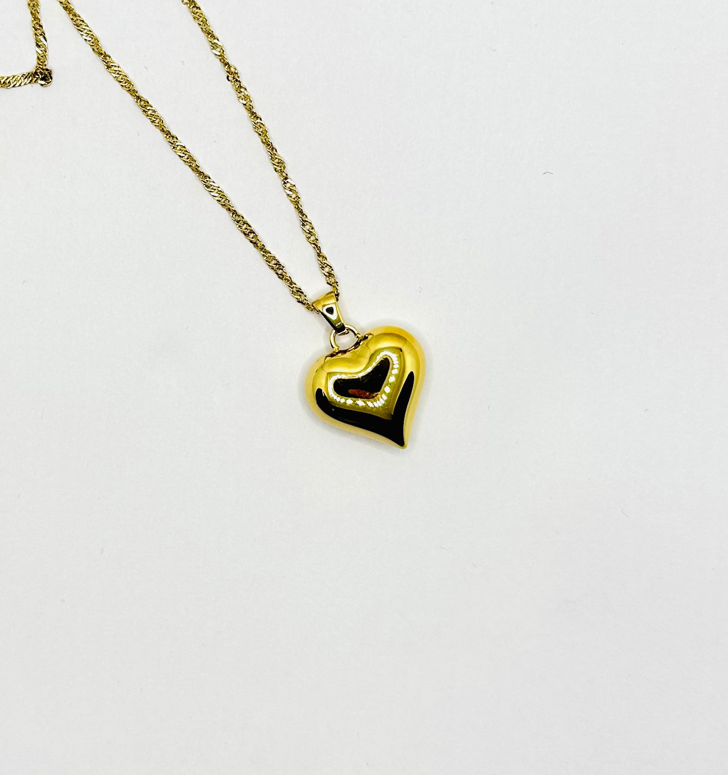 Collana Cuore Acciaio Dorato