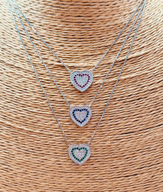 Collana con Cuore zirconato