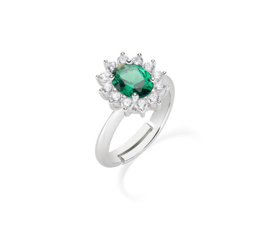 Anello Kate Smeraldo Zircone Verde